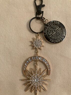 Louis Vuitton Upcycled Celestial Moon & Stars Charm Purse Charm/Keychain NWOT